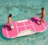 Plataforma Flotante Inflable para Jugar Pickleball en Aguas Abiertas, para Entusiastas de Deportes Acuáticos