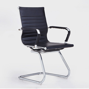 Chaise de réception visiteur à dossier bas, à cadre arqué, en métal, pour usage commercial, idéale pour les bureaux et les salles de conférence (vente en gros) - Product Image 4