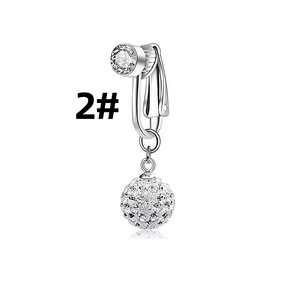 Anillos de <span class=keywords><strong>ombligo</strong></span> falsos con clip al por mayor, sin perforación, con colgante de mariposa de circonita cúbica, joyería corporal <span class=keywords><strong>para</strong></span> mujer - Product Image 4