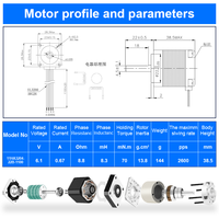 Moteur pas à pas hybride RB NEMA11 70mNm avec moteur pas à pas pour imprimante, pour application automatique 6.1V CC 28mm