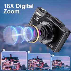 กล้องดิจิตอล Best Choice 5K 75MP หน้าจอพลิกได้ พร้อมไฟ LED เติมแสง 18X AF ควบคุมผ่าน WiFi ด้วยแอพ DC1807 ซูมดิจิตอล 18 เท่า ความละเอียด 1.5K Ultra - Product Image 6