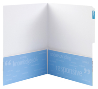 Dossiers de présentation A4 personnalisés en papier noir mat avec deux poches