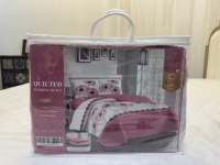 Lot de 4 pièces de literie matelassée, couvre-lit doux pour chambre à coucher, prêt à être expédié