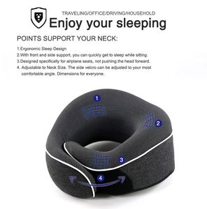Saien Customized U Shape Neck Pillow Support Rest Cervical Airplane Car <b>Memory</b> Foam Travel Pillow Neck Pillow Wholesale - Product Image 3