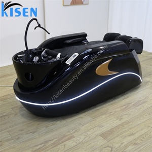 KISEN Professional Electric Shampoo <b>Bed</b> Luxury Hair Washing Basin Full Body Massage Chair High-<b>End</b> Salons Hydraulic Adjustment - Product Image 1