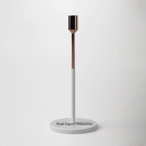 Candelero cónico de Metal de diseño Premium, mesa hecha a mano, decorativo para el hogar, diseño elegante, cono de vela multicolor - Product Image 1