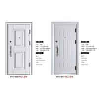 Porte d'entrée de sécurité moderne en acier inoxydable avec corps de serrure à double verrouillage rapide en alliage de zinc pour appartement et maison