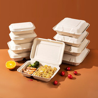 Boîte à lunch jetable biodégradable compostable micro-ondable sans BPA pour restaurant