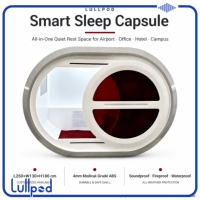 Capsule de sommeil intelligente modulaire insonorisée avec coque en ABS de qualité médicale pour une utilisation dans les aéroports, les hôtels, les bureaux, les campus et les zones de transit