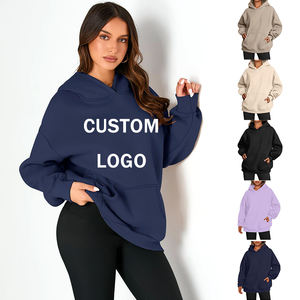 À la mode reine femmes surdimensionné sweats à capuche personnalisés sweats polaires à manches longues chandails pull tenues d'automne avec poche - Product Image 2