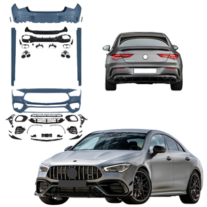 Kit de Carrocería para Mercedes-Benz CLA W118 2019-2024, Actualización a <span class=keywords><strong>AMG45</strong></span>, Parachoques Delantero, Faldones Laterales, Parachoques Trasero, Tubo de Escape - Product Image 1