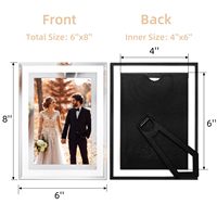 Cadre photo en verre cristal, support de présentation pour certificat de mariage, vente en gros, cadres photo A4 modernes en verre cristal personnalisables
