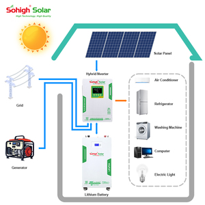 Complete Home Hybrid <b>Solar</b> System <b>Kit</b> 1KW 3KW 6KW 12KW 16KW 25KW Energy Storage System MPPT Lithium Battery Pure Sine - Product Image 3