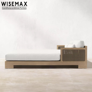 Muebles de Exterior de Moda WISEMAX, Conjuntos de Muebles de Madera de Teca, Camas King Size de Madera de Teca, Tumbona Ajustable de Madera de Teca para Patio Exterior - Product Image 5