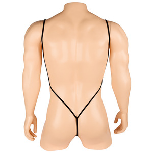 Men Transparent Mesh Camisole <b>Bodysuit</b> Black Spandex Nylon Y-<b>Shaped</b> Vest Sexy Underwear - Product Image 3