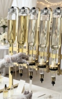 Distributeur de parfum de luxe doré à 8 emplacements, présentoir de bouteilles pour stand de salon professionnel 375ml 500ml