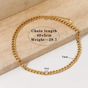 Collar CLIORO Unisex de Moda con Diseño Trenzado, <span class=keywords><strong>Color</strong></span> Dorado, Acero Inoxidable, Chapado en Oro, Grueso y Robusto para Fiestas, para Mujer - Product Image 6