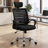 Échantillon Gratuit - Chaise de Bureau Ergonomique Pivotante à Dossier Haut en Maille avec Support Lombaire pour Visiteurs - Design Exclusif