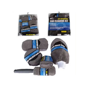 Kit de Lavado de Autos de Microfibra, Juego de 9 Piezas, Guantes de Limpieza, Toallas, Esponjas para Detallado de Vehículos - Product Image 3