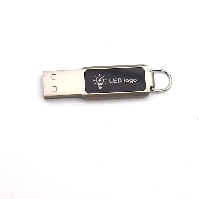 Yeni stil USB Flash sürücü USB Disk 1GB 2GB 4GB 8GB 16GB 32GB 64GB 128GB 2.0 3.0 hız Light up Logo Pendrive USB Flash sürücü