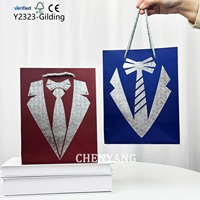 Sacs en papier personnalisés CMYK avec poignées, petits sacs de luxe classiques en carton coloré pour hommes, pour bougies