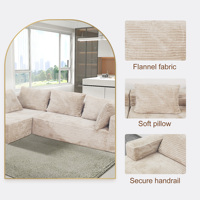 Modulares Wohnzimmer-Sofa mit Links-/Rechts-L-förmiger Chaiselongue, Modernes Konvertierbares Klappsofa-Bett