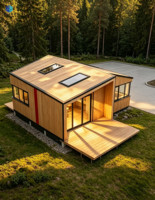 Unité de logement modulaire LGS en acier léger, design européen, étanche, type « Granny Flat », cabane préfabriquée pour Airbnb et complexes hôteliers