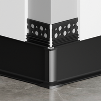 Plinthe Moderne Sans Rainure en Alliage d'Aluminium, Plinthe de Sol Personnalisée pour une Installation Murale Sans Joint