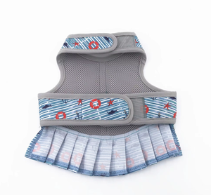 Tali hewan peliharaan dan Set kerah, kekang anjing jaring dapat disesuaikan Harness hewan peliharaan dengan pita ajaib rompi hewan peliharaan - Product Image 6