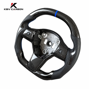Volant sport à 2 branches en fibre de carbone véritable et cuir Nappa pour <span class=keywords><strong>Tesla</strong></span> <span class=keywords><strong>Model</strong></span> <span class=keywords><strong>3</strong></span>/Y KBV - Product Image 2