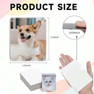 Magnétique de réfrigérateur personnalisé en caoutchouc, design moderne et écologique, forme carrée, sublimation, bricolage, cadeau d'anniversaire, usage domestique - Product Image 2