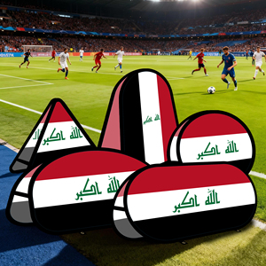 Bannière pop-up en forme de haricot pour les îles d'Irak, motifs personnalisés pour la promotion de campagnes publicitaires en extérieur sur les prairies - Product Image 2