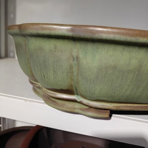 <span class=keywords><strong>Pot</strong></span> à bonsaï en sable violet Yixing de haute qualité, fait à la main, proportion ultra-large, <span class=keywords><strong>vert</strong></span> mat glacé - Product Image 6