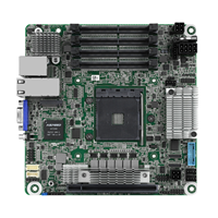 Carte mère serveur PC industrielle ASRock Rack X570D4I-2T, socket AMD AM4, processeur Intel/AMD 12e/13e génération, 256 Go DDR4, 2x10GbE, M.2, SATA, PCI-E