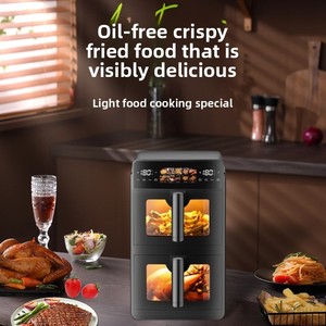 Horno <span class=keywords><strong>Freidora</strong></span> <span class=keywords><strong>de</strong></span> <span class=keywords><strong>Aire</strong></span> Dual <span class=keywords><strong>de</strong></span> Gran Capacidad, el Más Vendido, Inteligente, <span class=keywords><strong>de</strong></span> Plástico, con Apagado Automático y Circulación <span class=keywords><strong>de</strong></span> <span class=keywords><strong>Aire</strong></span> Caliente - Product Image 3