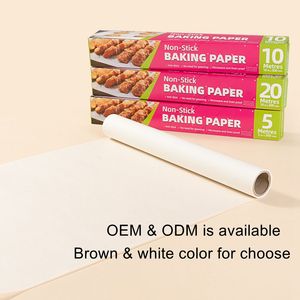 Rollo de papel para hornear, sin BPA, antiadherente, logotipo personalizado, pulpa de madera virgen, comida, cocina, silicona, pergamino sin blanquear - Product Image 2