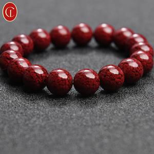 Natürliches Dunkelrotes Reiskorn Buddhistisches Trendiges Geschenk-Armband - Erdende Energieperlen Chakra-Heilungsschmuck - Product Image 2
