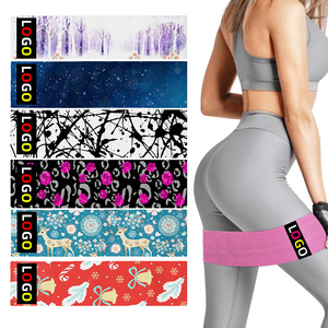 Color de logotipo personalizado de Yoga gimnasio Fitness para las piernas glúteos botín Hip tela bandas elásticas de resistencia - Product Image 2
