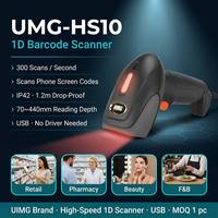 UIMG Scanner de codes-barres USB 1D économique, portable, Plug and Play pour les points de vente des magasins de beauté