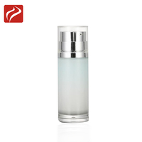 Bouteille de pompe sans air en plastique, avec Double pompe argentée ou or, blanc, vente en gros, ml