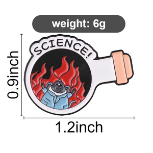 Épinglette en émail « Rat de laboratoire de sciences folles » pour veste, sac ou revers - Product Image 6