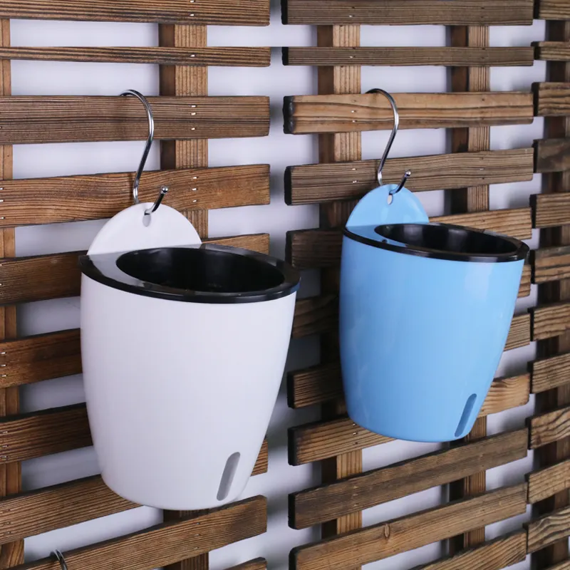 BRICE Doniczka Keranjang Gantung Plastik, Pot Tanaman Pot Bunga Balkon Grosir Penanam Pagar Dekoratif Rumah
