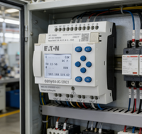 Relais intelligent Eaton EASY-E4-UC-12RC1 avec horloge temps réel 12/24V ACDC, 8 entrées, 4 sorties, montage DIN pour automatisation programmée des bâtiments