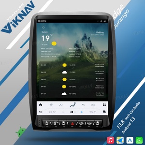 Autoradio pour Dodge Durango 2014 2015 2016 13,8 pouces, enregistreur de cassettes, navigation GPS, lecteur multimédia 128 Go, Android Auto vertical - Product Image 4