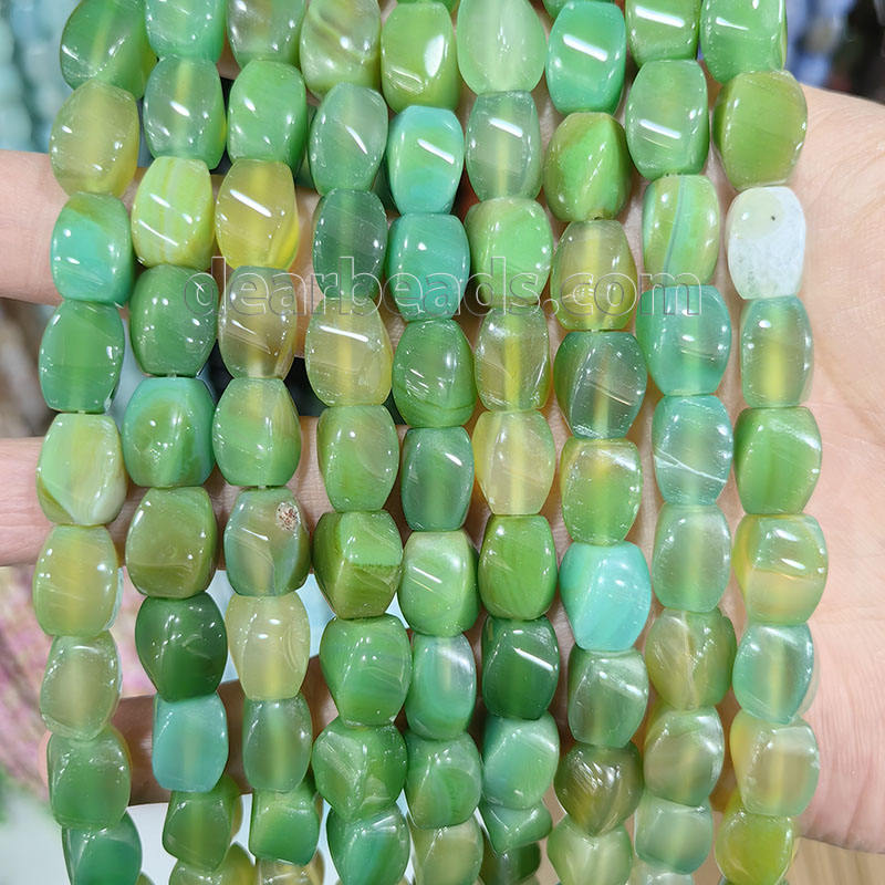 Wholesale 8x12mm Twist Beads Fashionable Agate Options