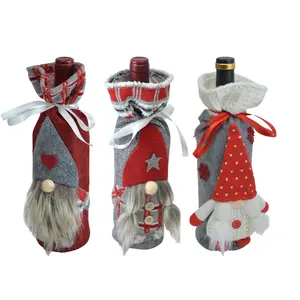 新しいクリエイティブクリスマスGnomeフェイスレス人形家の装飾不織布ワインボトルカバー
