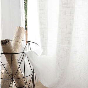 Bán Buôn Dọc Tuyết Linen Sheer Rèm Vải Voile Rèm Sheer Rèm Cửa Sang Trọng Cho Phòng Khách Cửa Sổ - Product Image 4