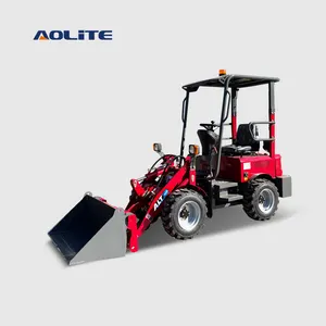 AOLITE CE จีนมินิ 400 กก. แบตเตอรี่ขับเคลื่อนด้านหน้ารถตักล้อยางไฟฟ้า ALT สวนภูมิประเทศทั้งหมดการทําฟาร์มรถตักขนาดเล็ก