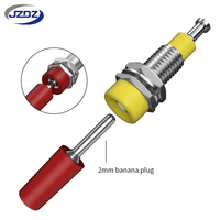JZDZ 2mm Bornier de panneau femelle allongé en alliage, connecteur jack banane J.40006