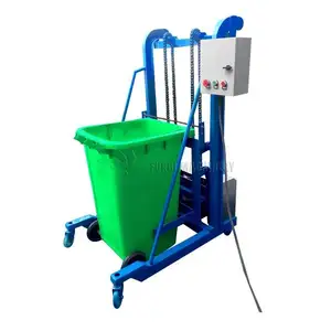 fast delivery trash can lifter/hook arm garbage lifting machine/garbage bin hoisting machine